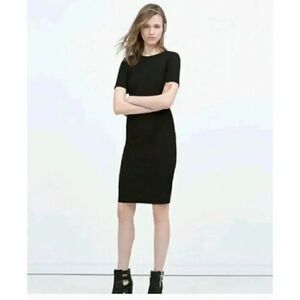 ZARA Women’s Black BODYCON RUBE DRESS Cocktail Party Slim SIZE XS #1173